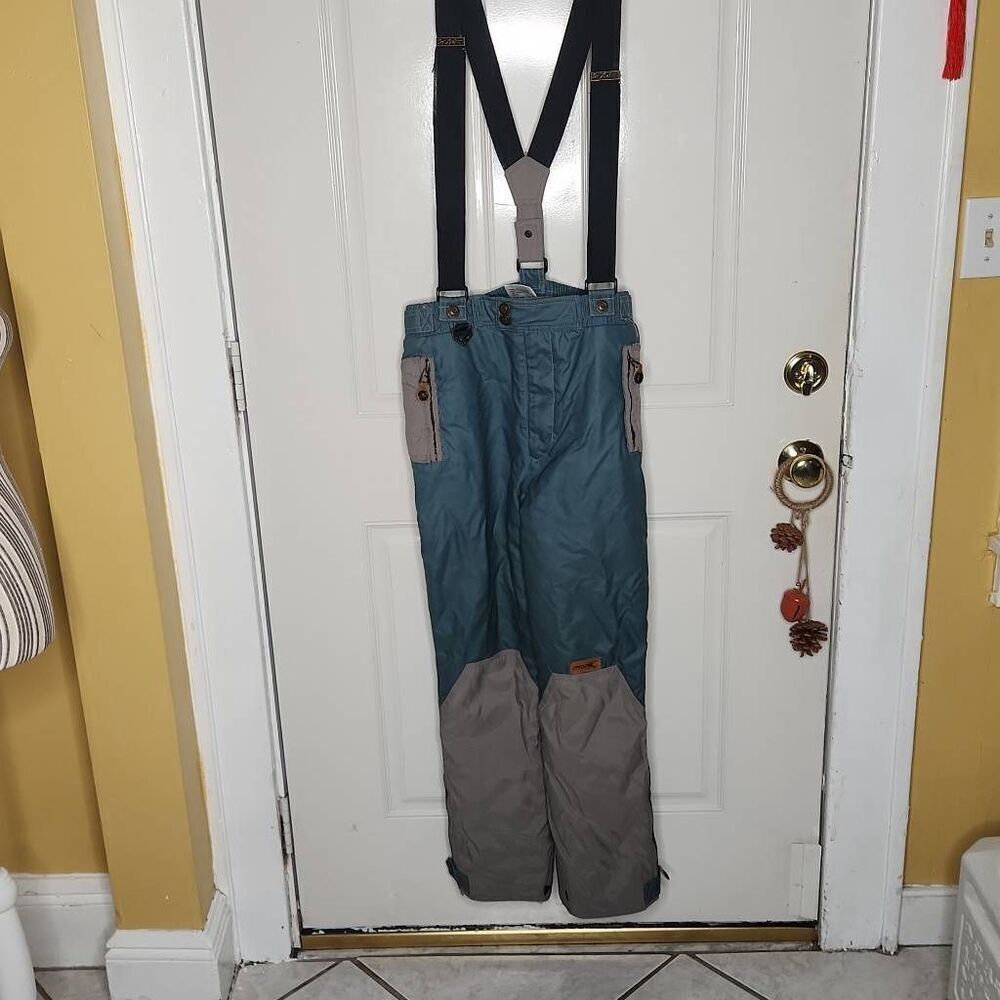 Spyder green and tan snow pants cadet size 18